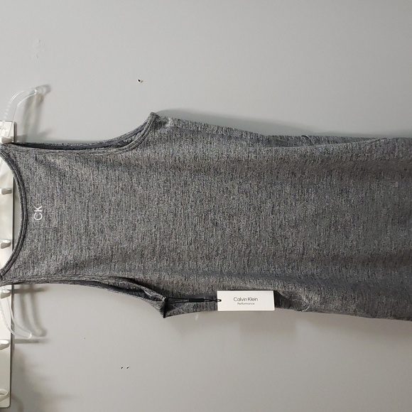 Calvin Klein Performance Heather Gray Athleisure Tank Dress - Picture 3 of 7